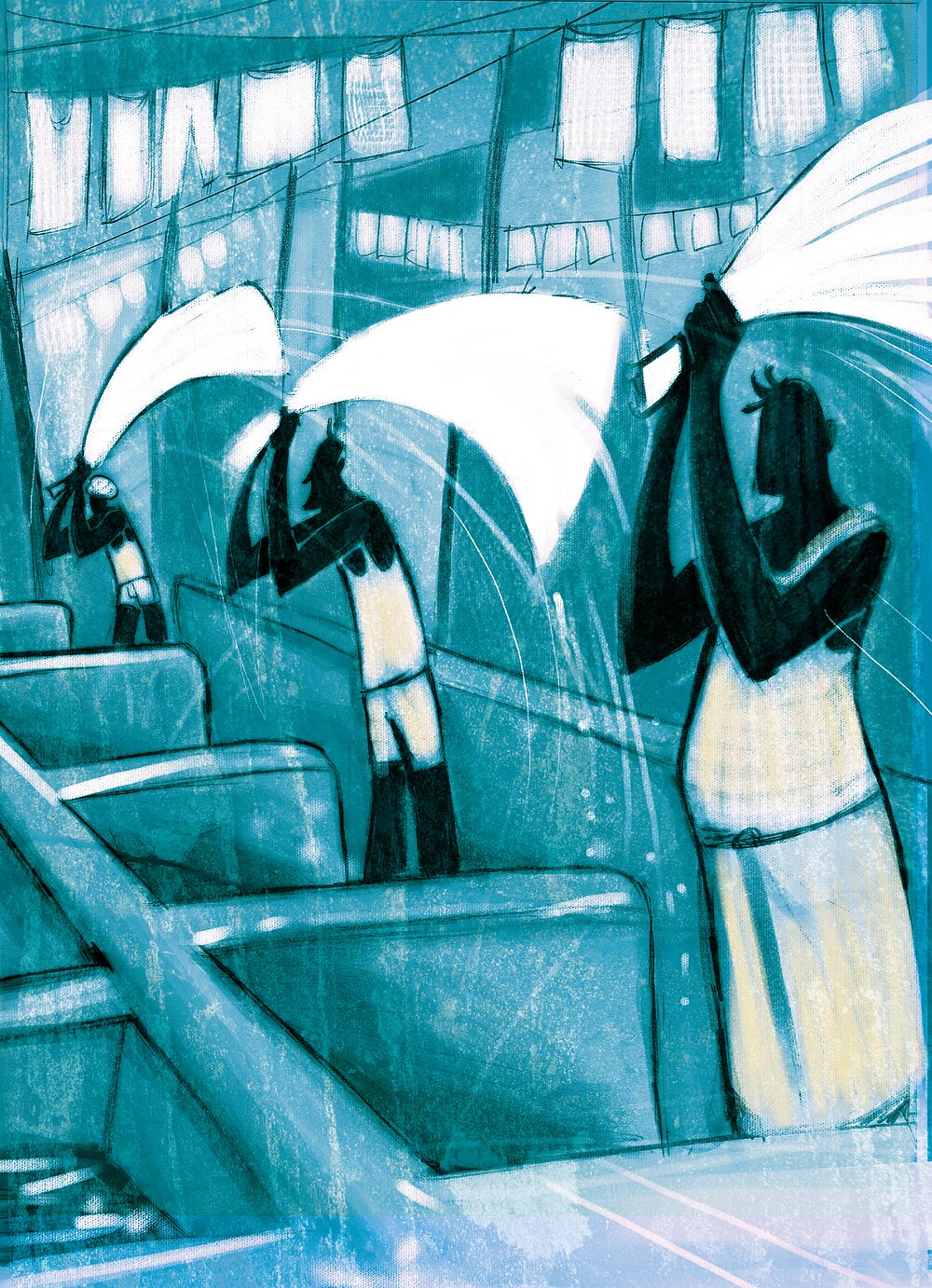 Dhobi ghat drying