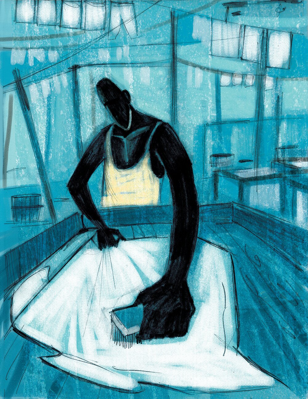 Dhobi Ghat - rinsing