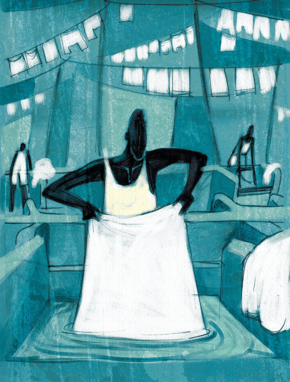 dhobi Ghat - brushing